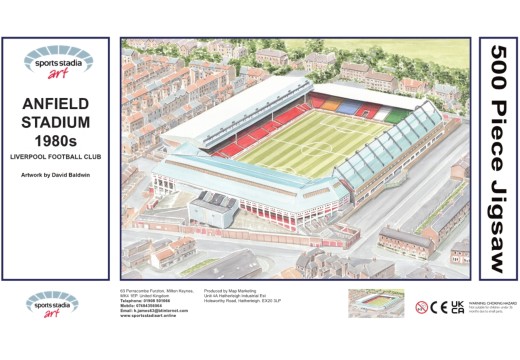Anfield Stadium 1980's Fine Art Jigsaw Puzzle - Liverpool FC Anfield Stadium 1980's Fine Art Jigsaw Puzzle - Liverpool FC